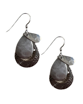 Silver Forest Tear Drop Earrings – Blooming Boutique