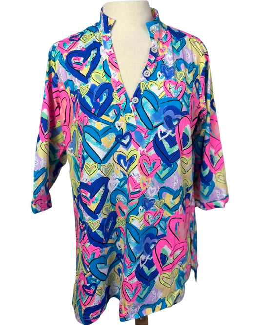 LuluB Button Tunic – Blooming Boutique