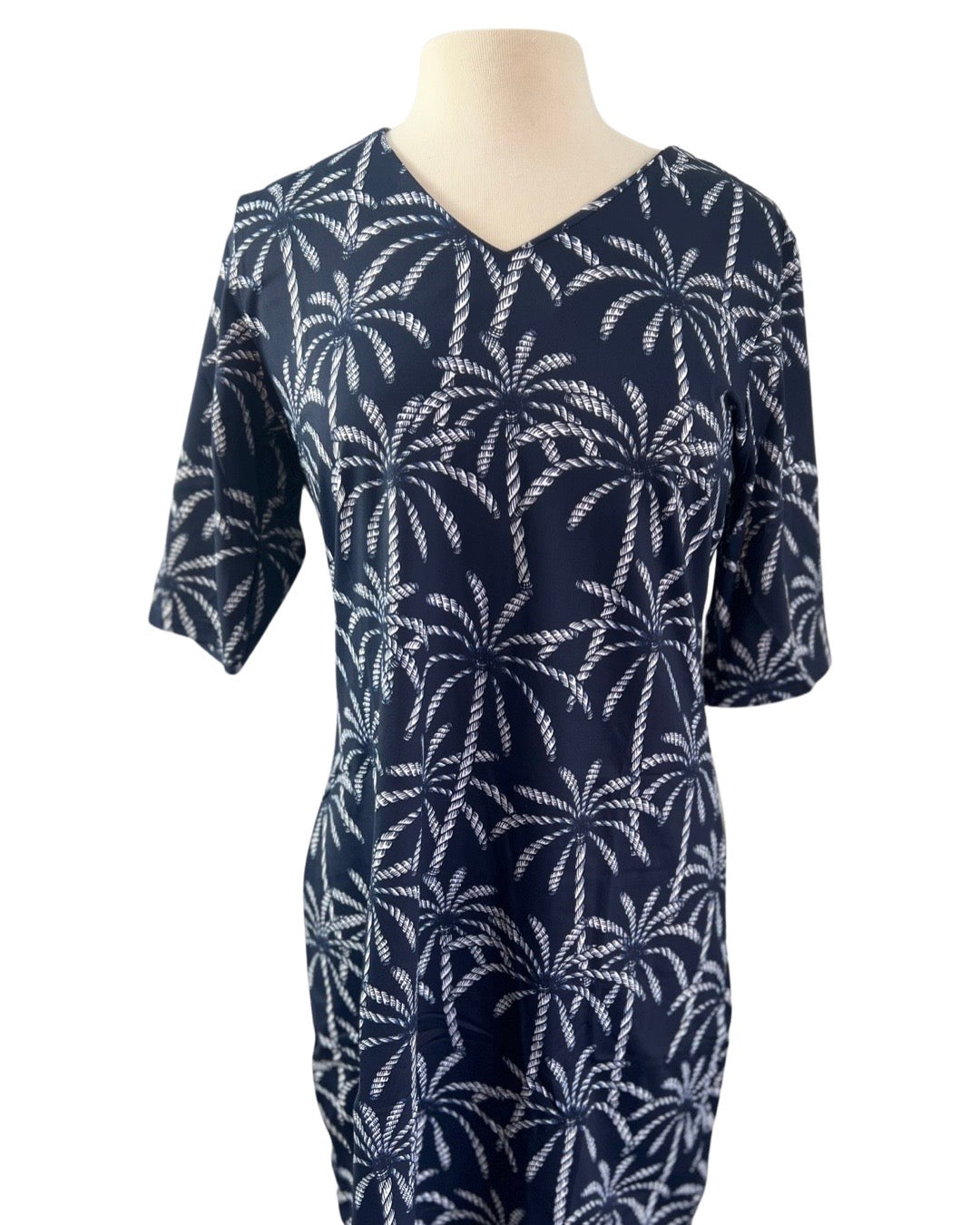 Lulu B Navy Palm Tree Dress