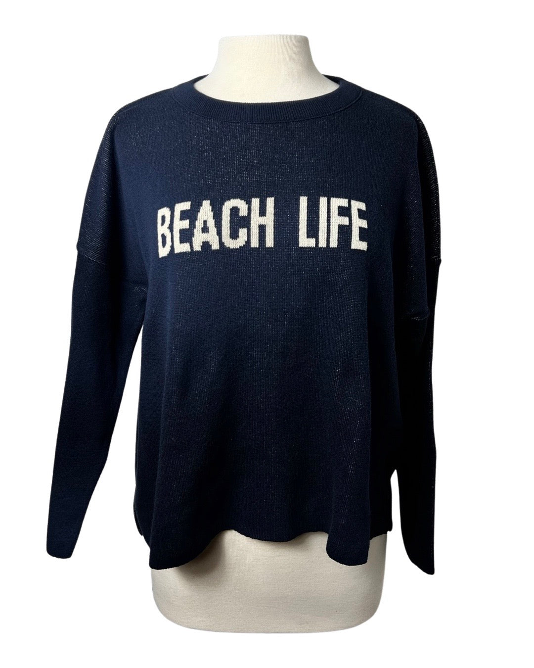 Navy Beach Life Pullover Sweater