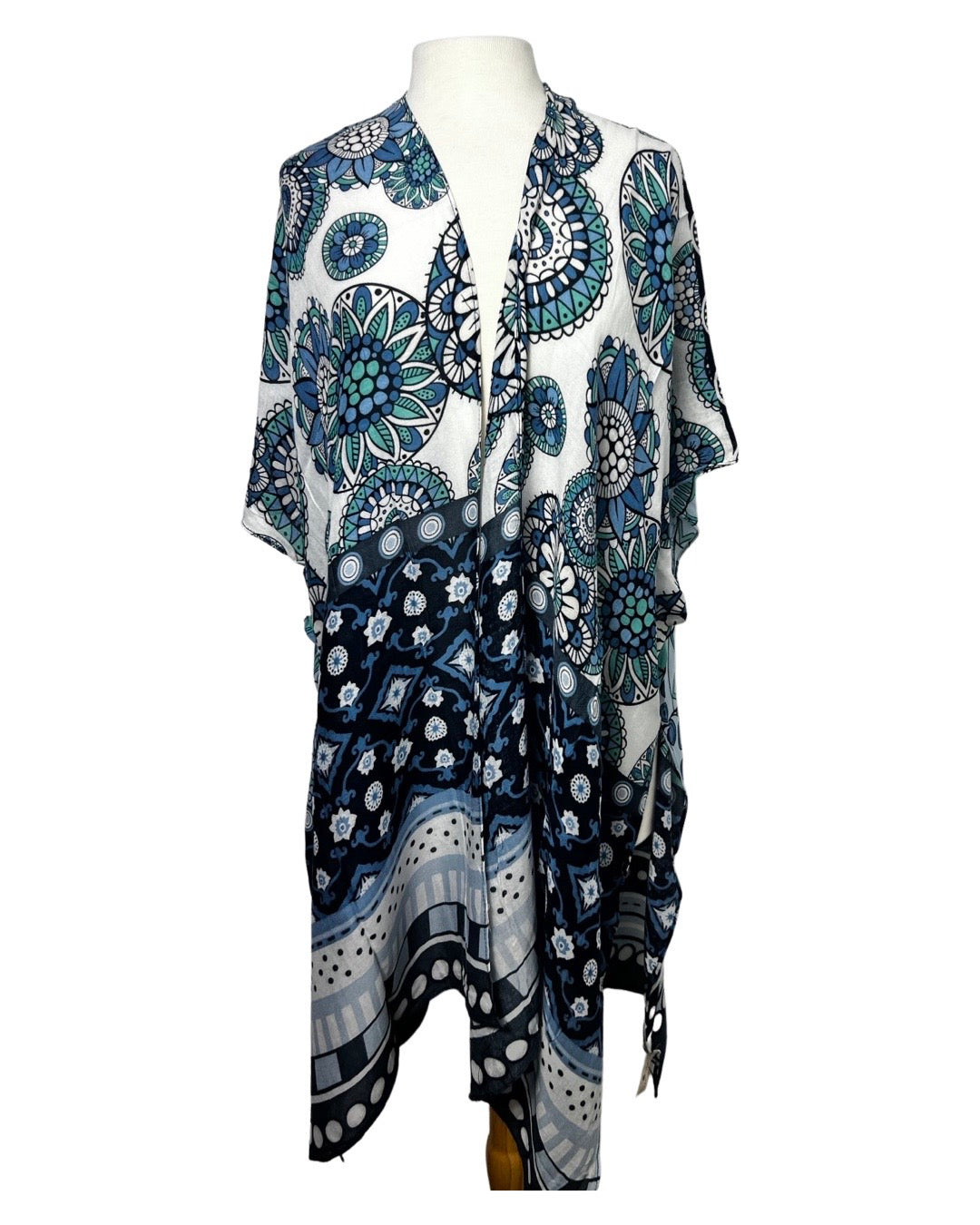Comfyluxe Navy Floral Cardigan One Size