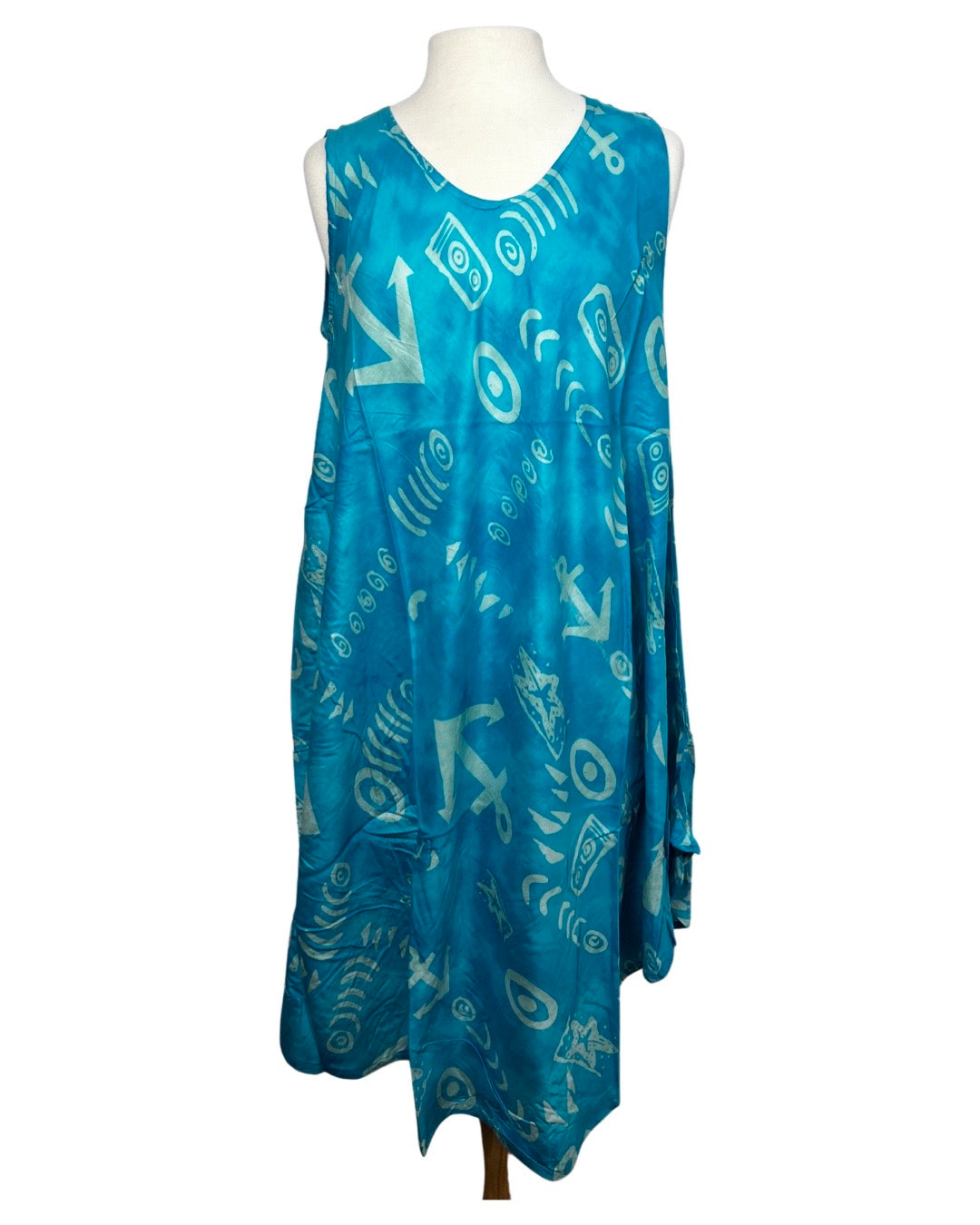 India Blue Turquoise Anchor Dress