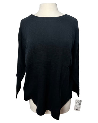 Lulu B Black Cotton Gauze Long Sleeve