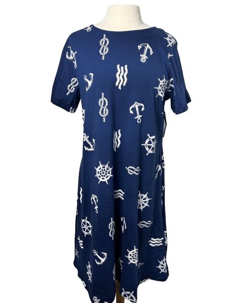 Navy Nautical Day Dress – Blooming Boutique