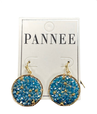 Blue Crystal Dangle Earrings