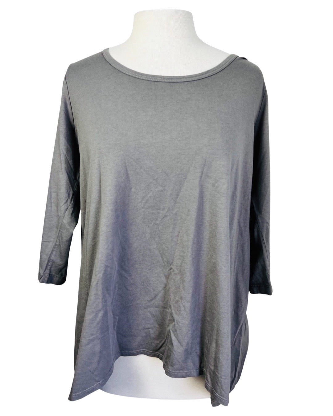 iCantoo Lt Grey Asymmetrical Top with Pockets