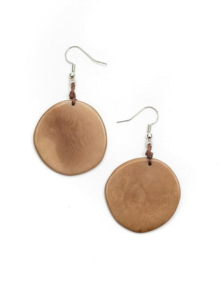 Tagua Oro Taupe Earrings