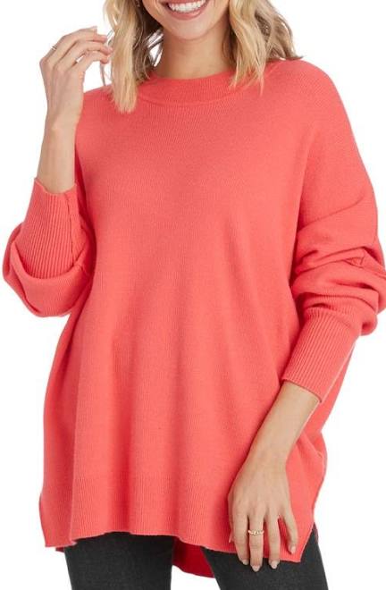 Ribbed Sweater - Coral