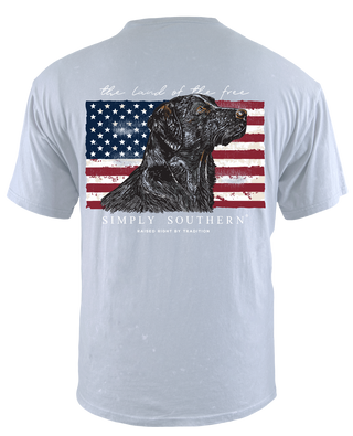 SIMPLY SOUTHERN LAND OF THE FREE SHORT SLEEVE TEE