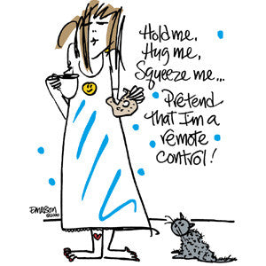 Hold me, Hug me, Squeeze me...Pretend that I'm a remote control! nightshirt