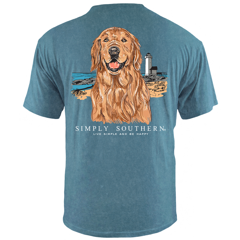 SIMPLY SOUTHERN GOLDEN NIGHT TEAL SHORT SLEEVE TEE