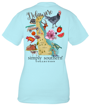 SIMPLY SOUTHERN DELAWARE STATE SHORT SLEEVE TEE