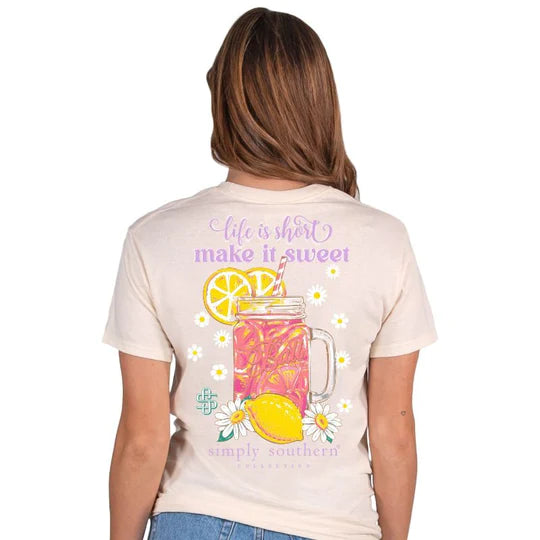 SIMPLY SOUTHERN LIFE IS SHORT MAKE IT SWEET SHORT SLEEVE TEE