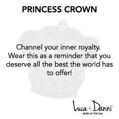 Princess Crown Bangle Luca + Danni meaning card