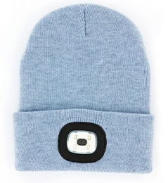 Night Scout Rechargeable LED Beanie-Light Blue