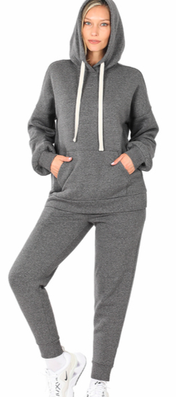 Hoodie and Jogger Set-Charcoal