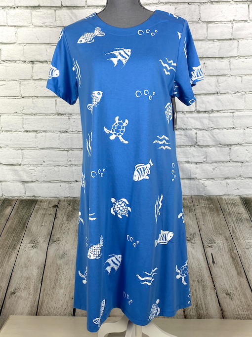 Coastal Blue Nautical Day Dress