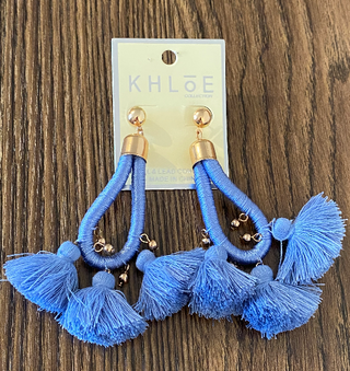 Periwinkle Tassel Earrings