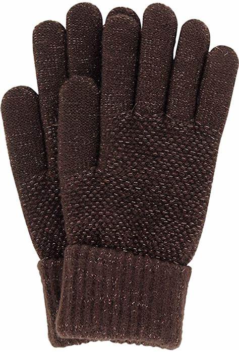 Shimmer and Chic Gloves, Brown
