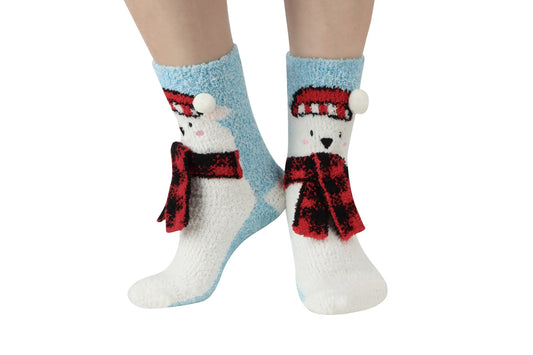 Snoozies Polar Bear Cozy Critters Socks