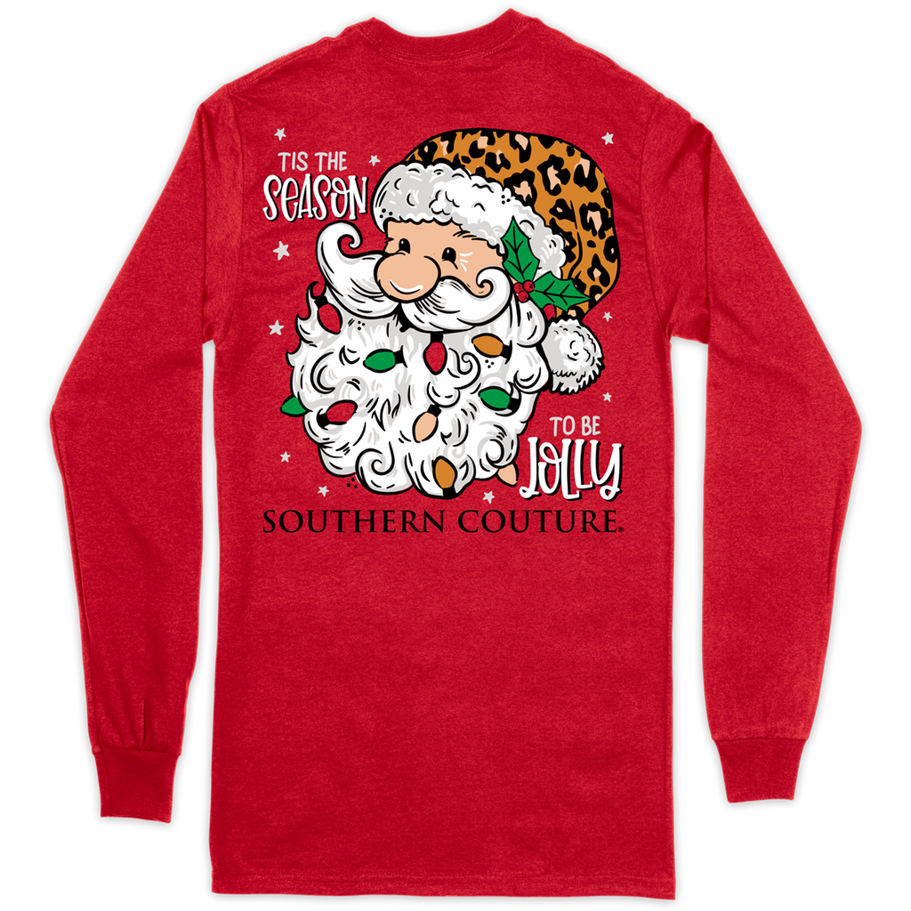 Southern Couture Jolly Santa Long Sleeve T-shirt