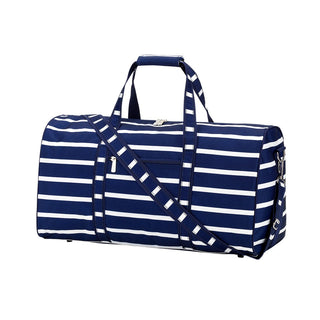 Navy Stripe Duffle Bag