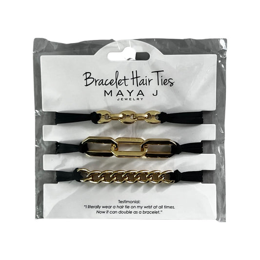 Bracelet Hair Ties Black & Gold