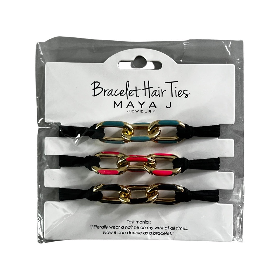 Bracelet Hair Ties Black & Enamel 