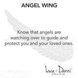 Luca + Danni Angel Wing Bangle meaning card