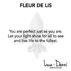 Luca + Danni Fleur De Lis Bangle meaning card